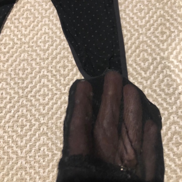 Beyond yoga polka dot black mesh leggings - Picture 5 of 7